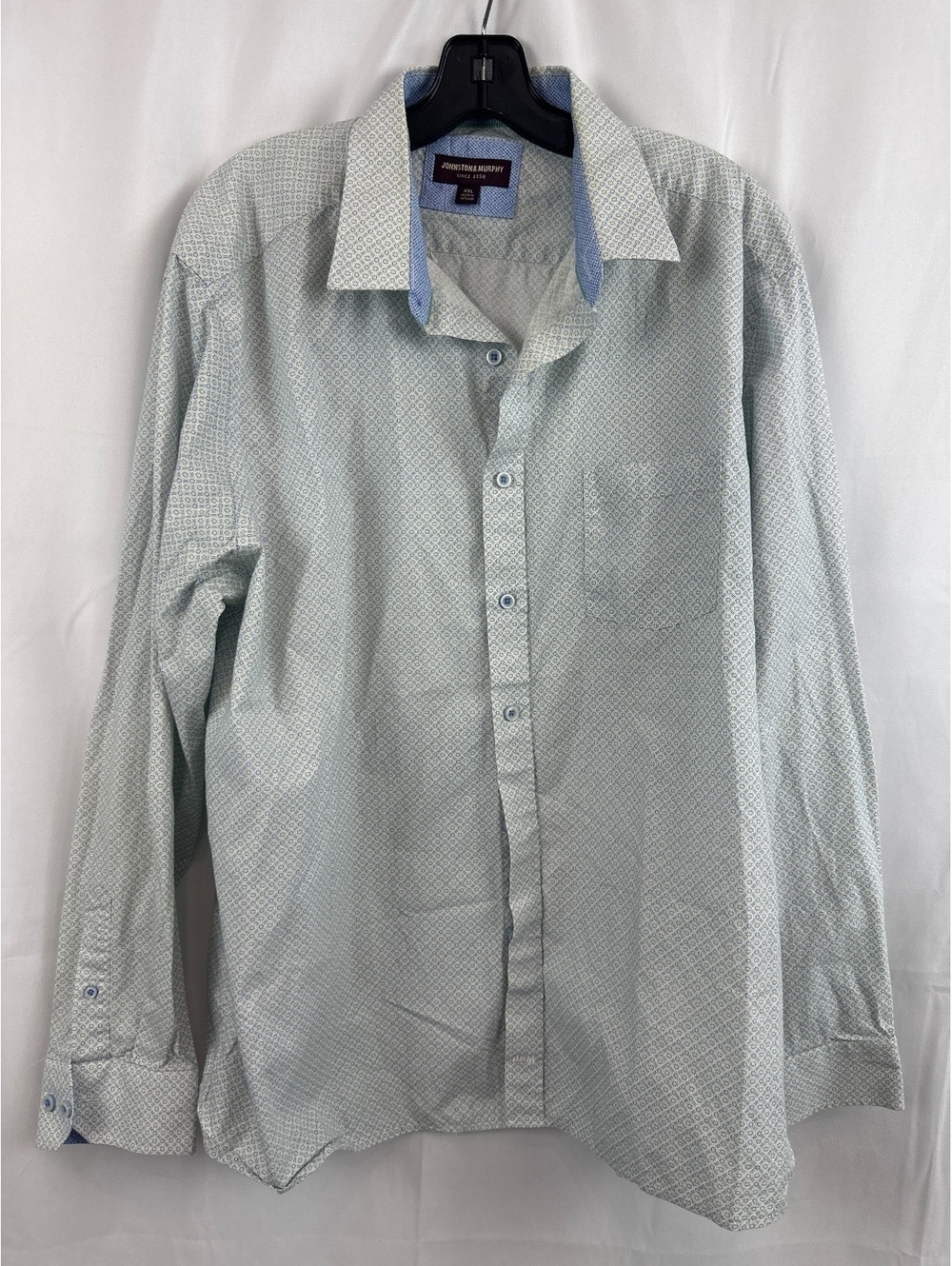 Johnston & Murphy Men's XXL Dress Shirt Light Patterned Long
